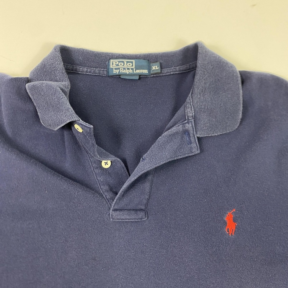 Polo Ralph Lauren Polo Shirt Mens Extra Large Navy Red Pony Embroidered Classic